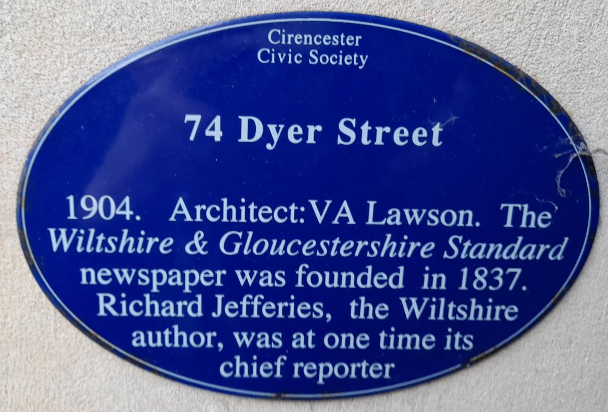 Cirencester blue plaque